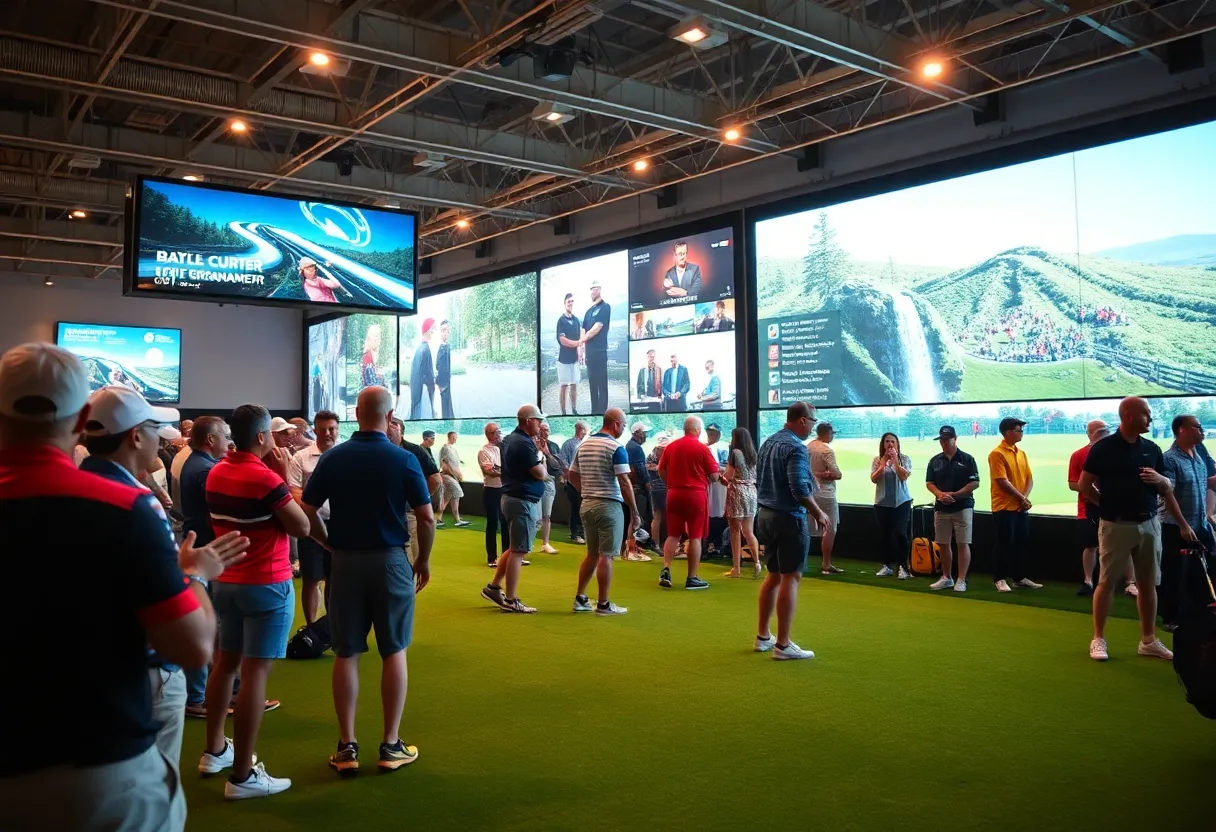 Digital content representation in golf tournament setting