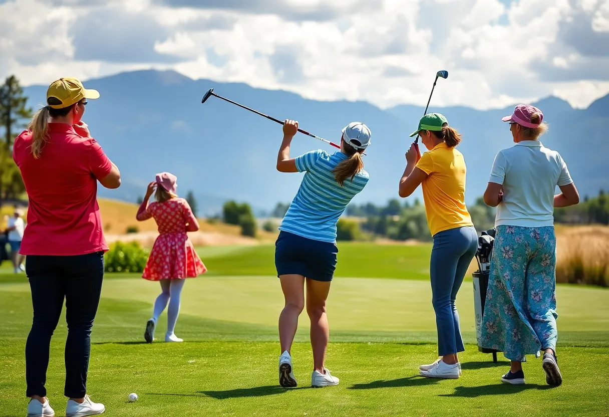 Women golfers competing in the LPGA Tour 2025 tournament