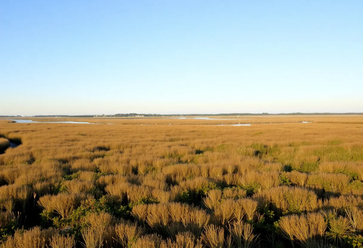 Serene marshland landscape near Provincetown Municipal Airport