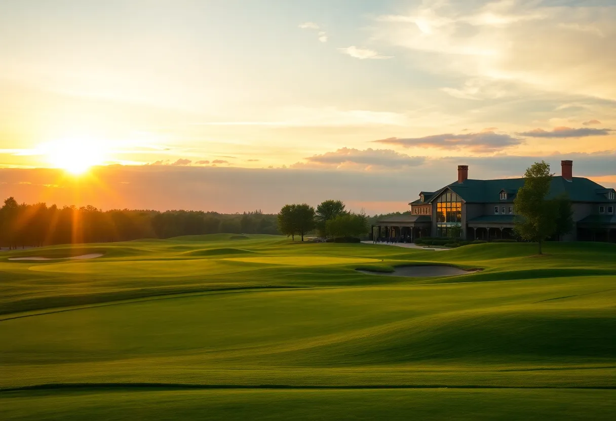 Sunset at the Miami Championship Golf Course
