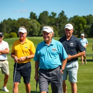 Participants enjoying a charity golf tournament in Murfreesboro.