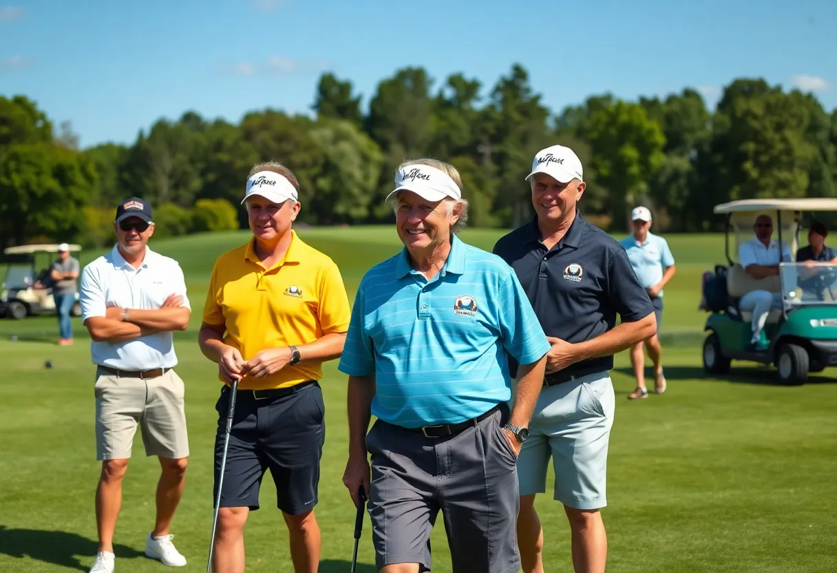 Participants enjoying a charity golf tournament in Murfreesboro.