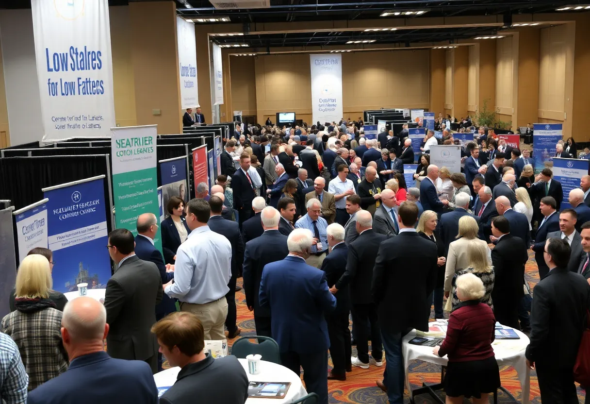 Attendees at the NCSL Summit in Boston engaging in discussions