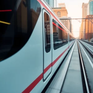 NextGen Acela train traveling on a track
