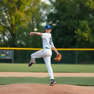 Young pitcher making his MLB debut on the field.
