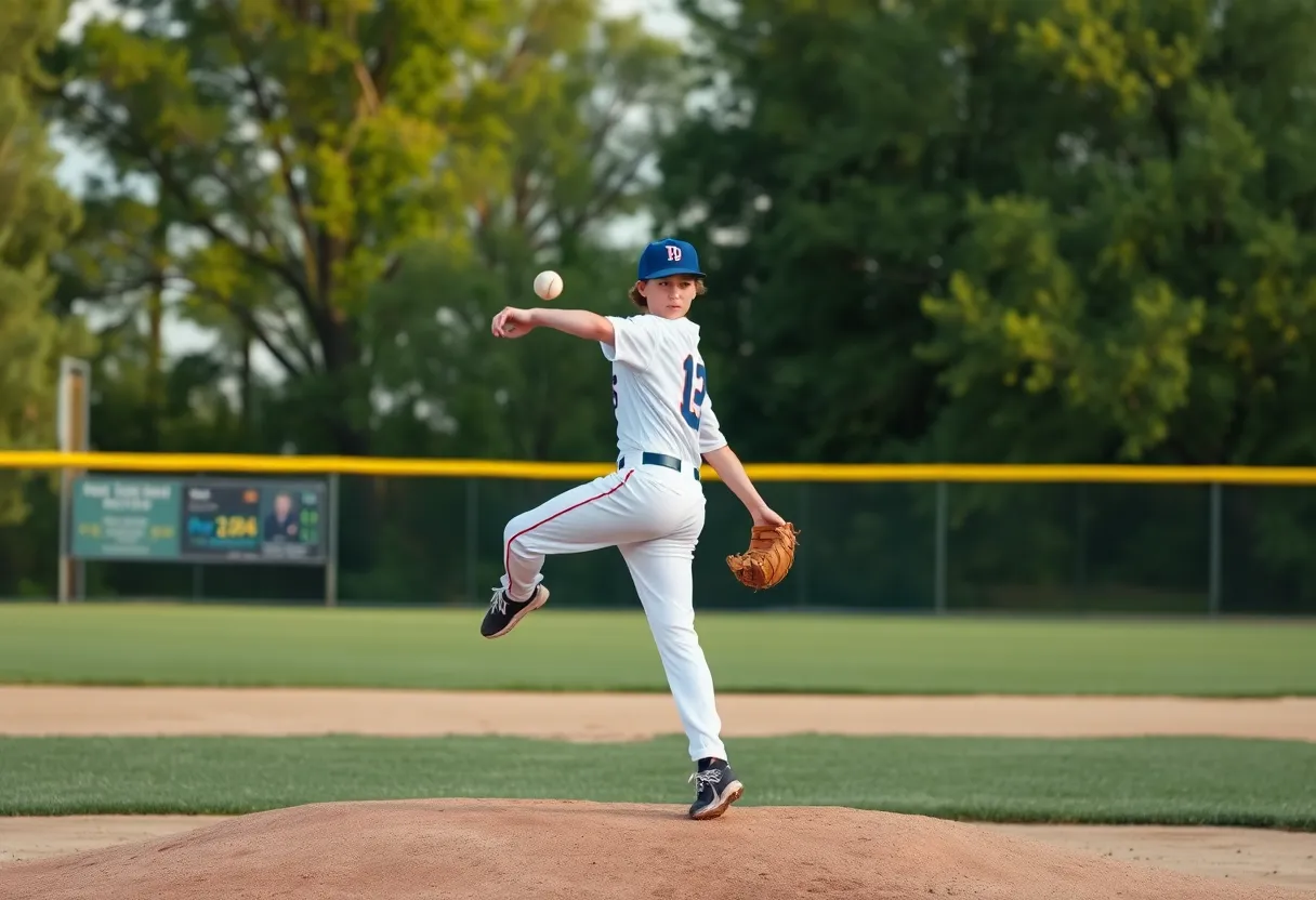 Young pitcher making his MLB debut on the field.