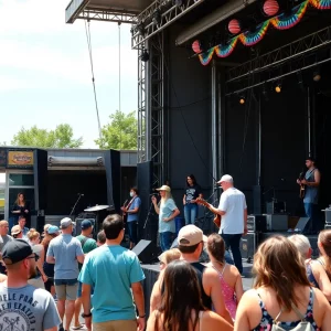 Crowd enjoying various musicians at Portland Summer Music Festival