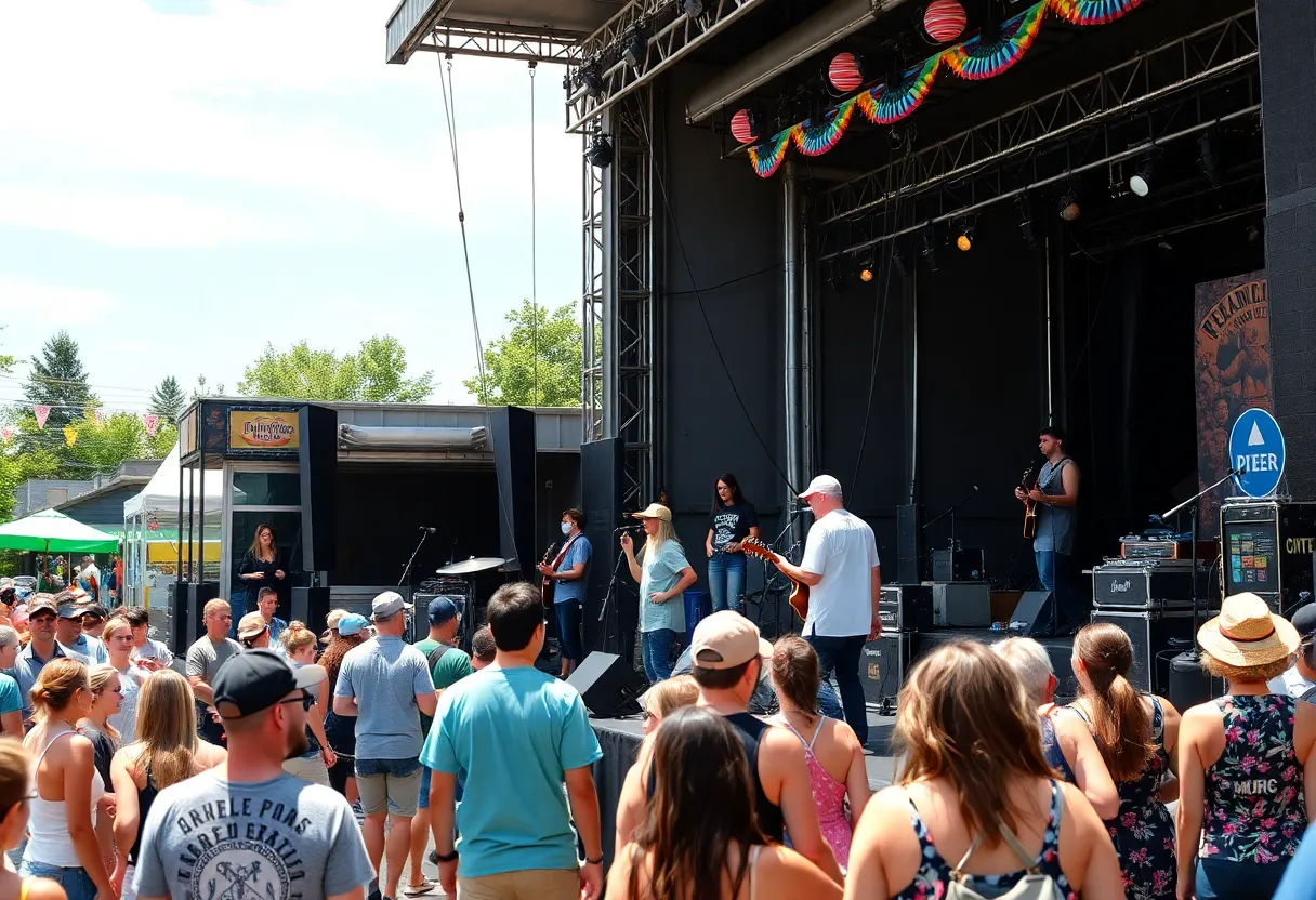 Crowd enjoying various musicians at Portland Summer Music Festival