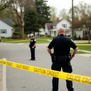 Police presence in a Shrewsbury neighborhood during an investigation