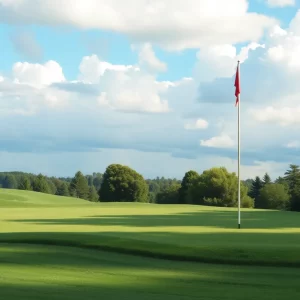 Celebration scene of a golf tournament victory at The K Club