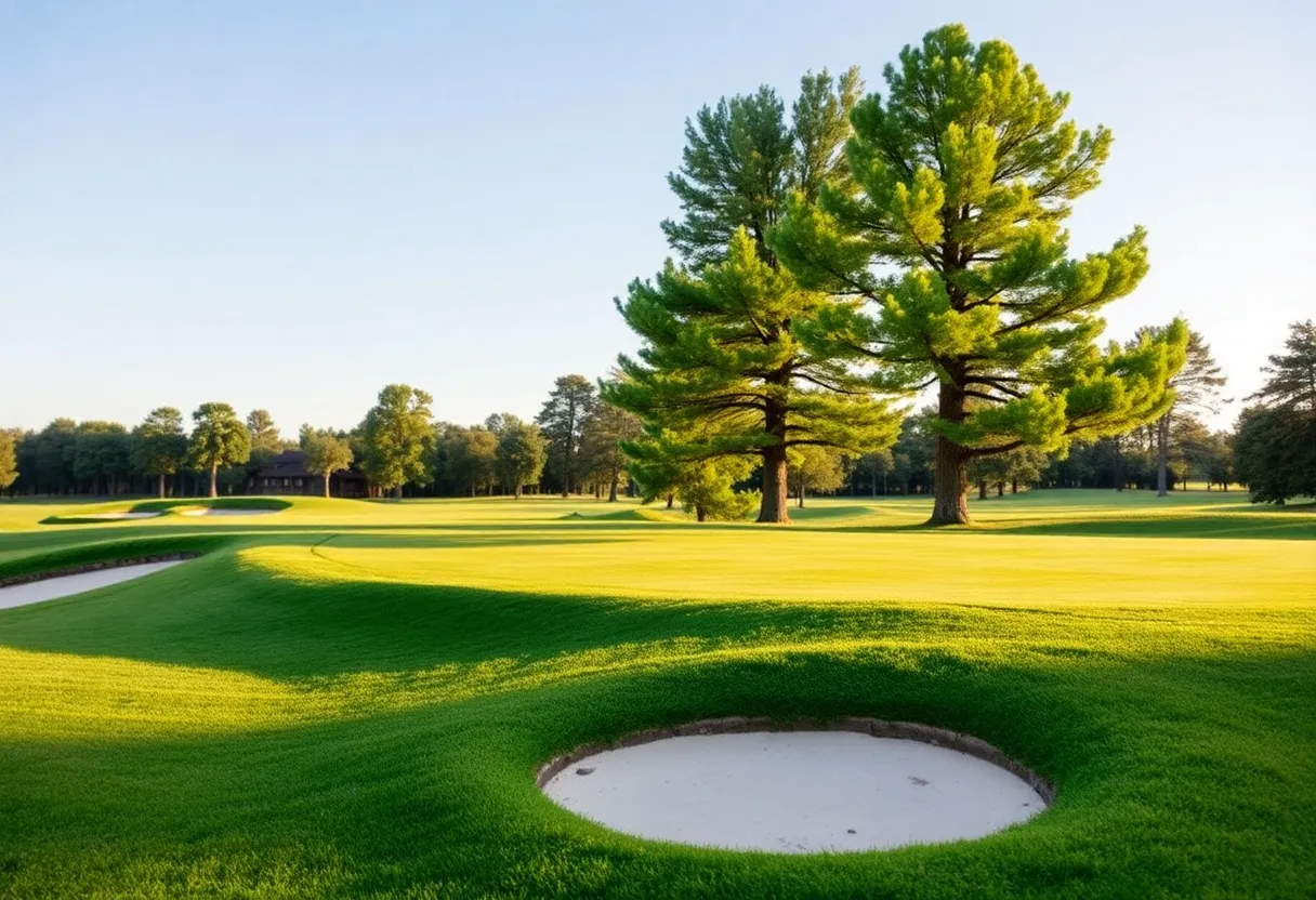 Renovated coastal golf course with sandy landscape and ocean views
