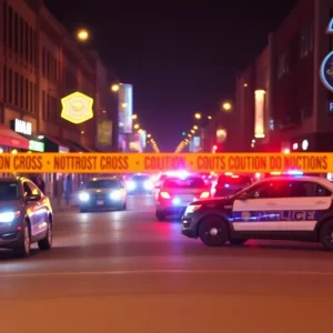 Scene of a shooting outside Acqua Nightclub in Lawrence with police presence