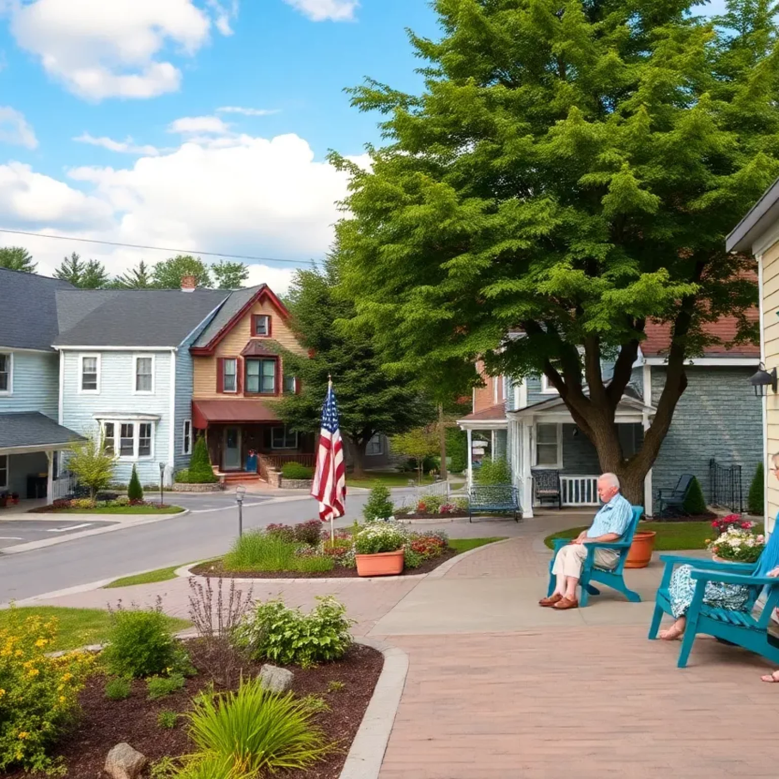 Scenic view of an affordable town in Massachusetts ideal for retirees
