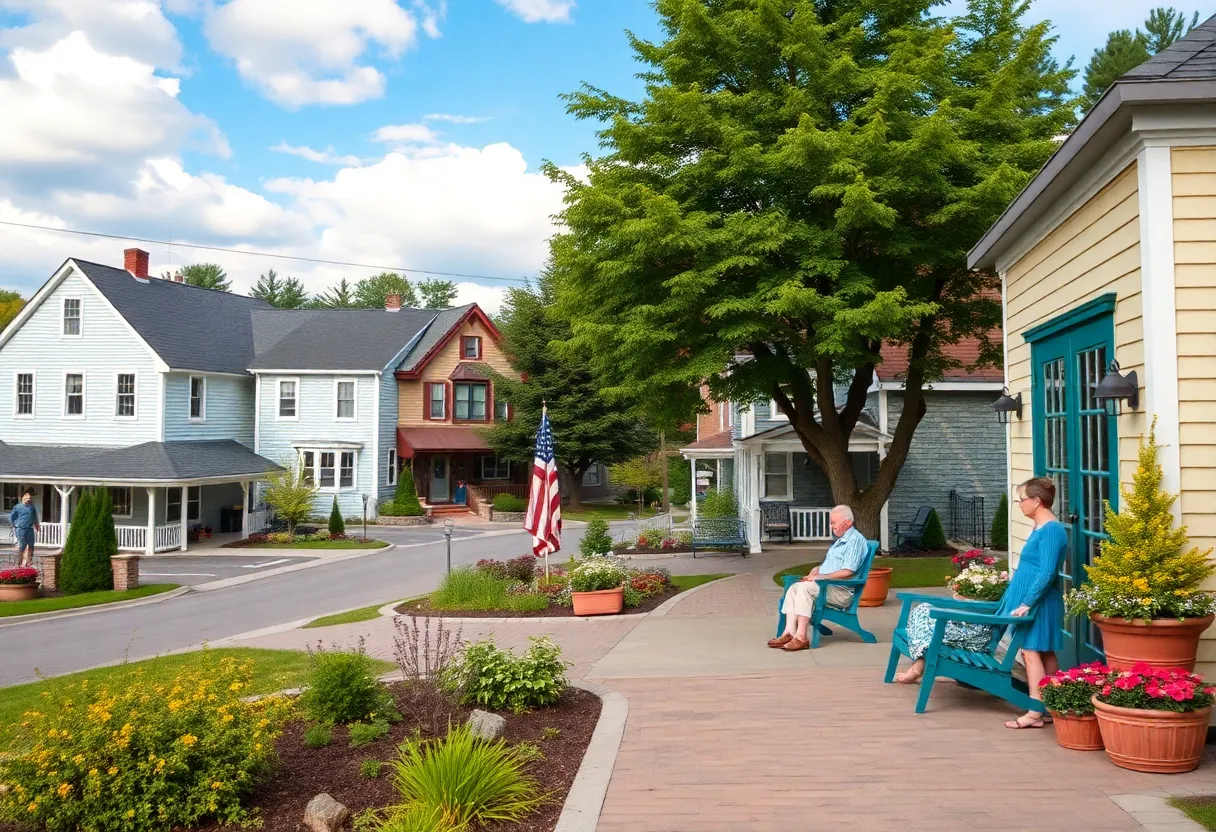Scenic view of an affordable town in Massachusetts ideal for retirees