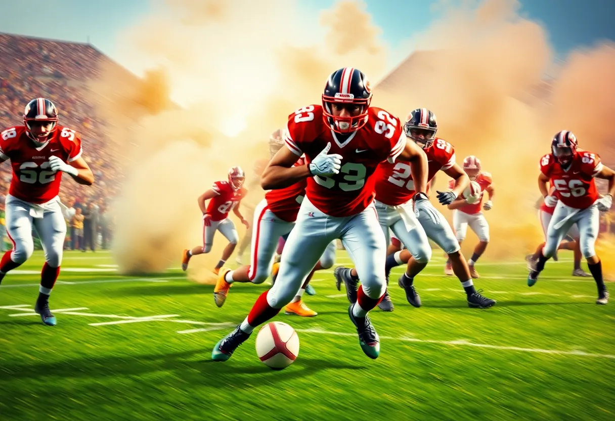 A tense moment in the Alabama football game against Florida State