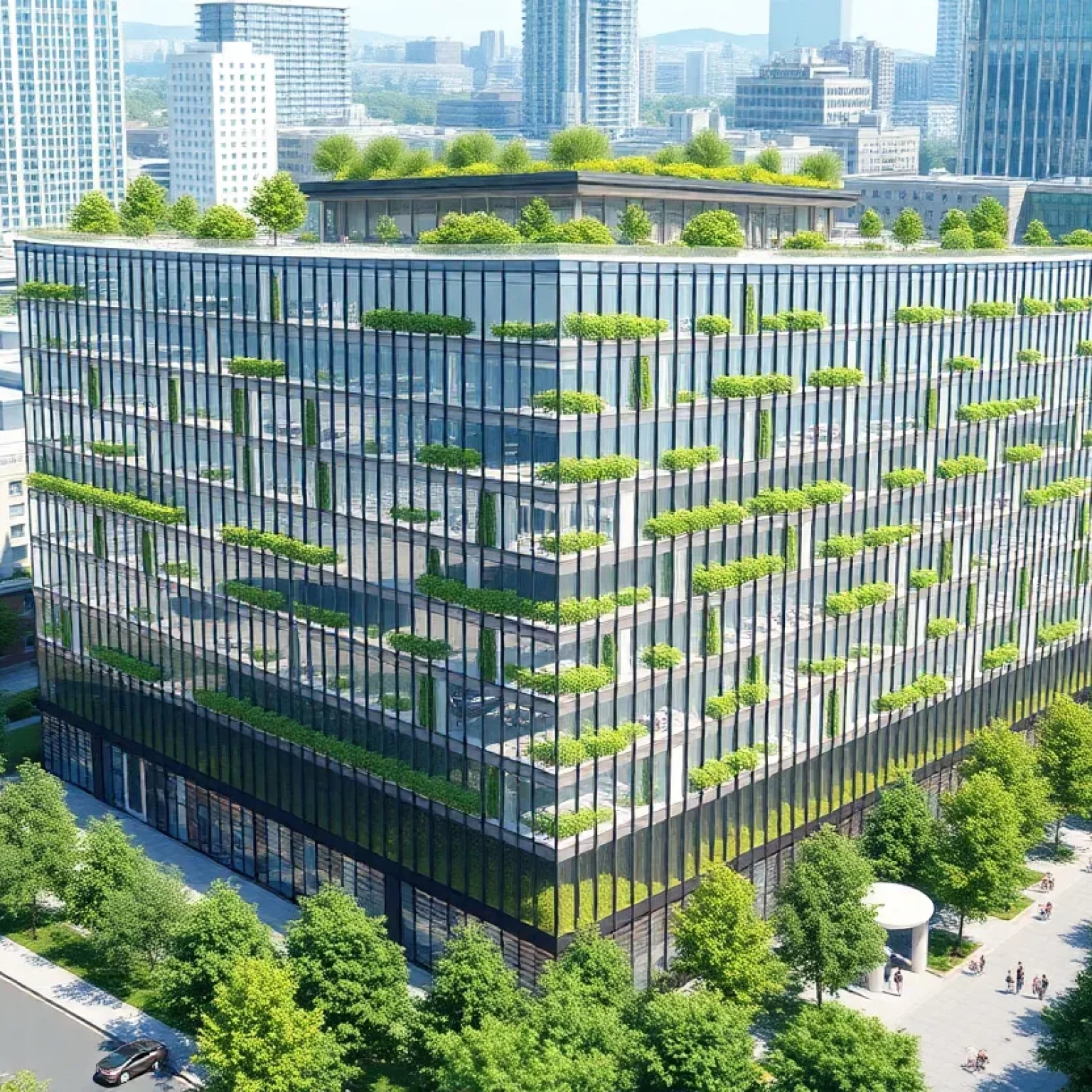Architectural rendering of Biogen's new headquarters
