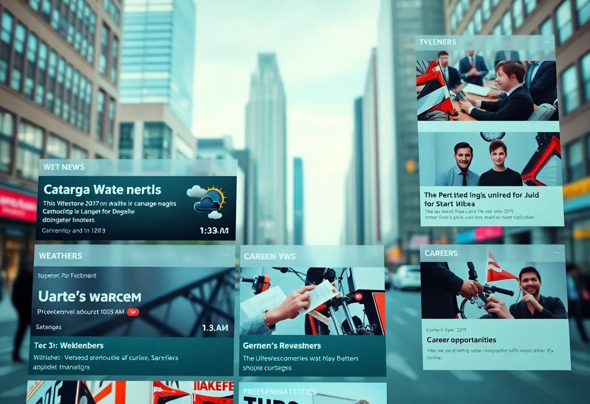 Interactive news interface of Boston 25 Now
