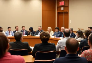 Boston City Council discussing public health measures related to drug policy