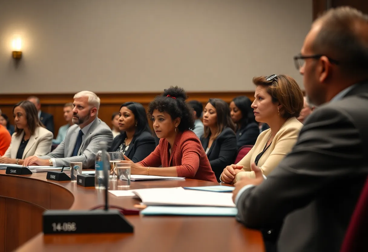 Boston City council meeting discussing safe injection sites
