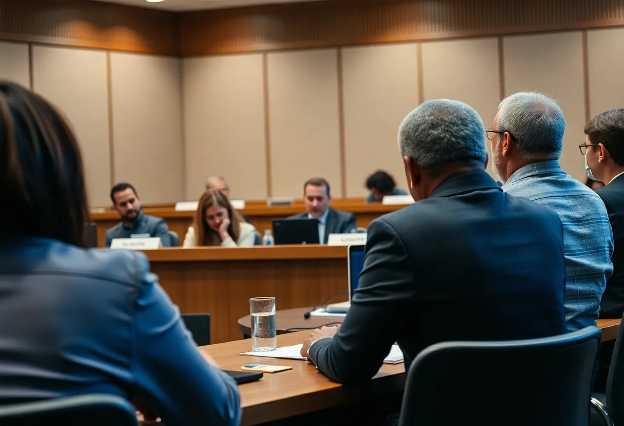 Boston city council members discussing job screening policies