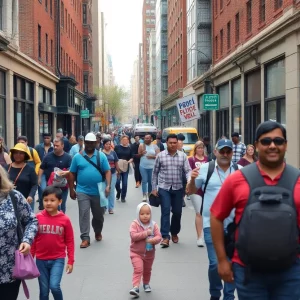 Diverse community in Boston during federal immigration enforcement efforts