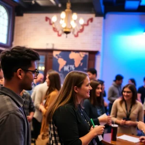 Local creators networking at the Boston Creator Economy Collective mixer event