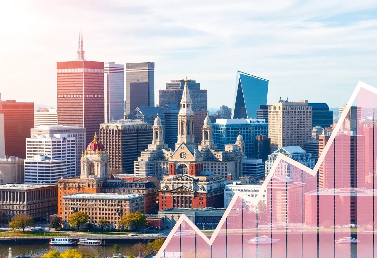 Cityscape of Boston representing the economy