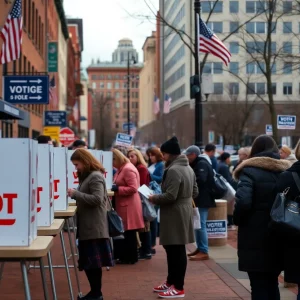 Voters participating in the Boston preliminary election