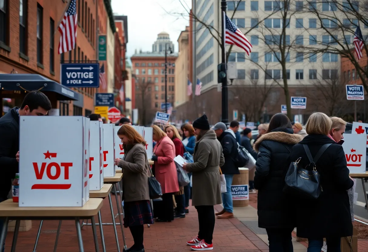 Voters participating in the Boston preliminary election