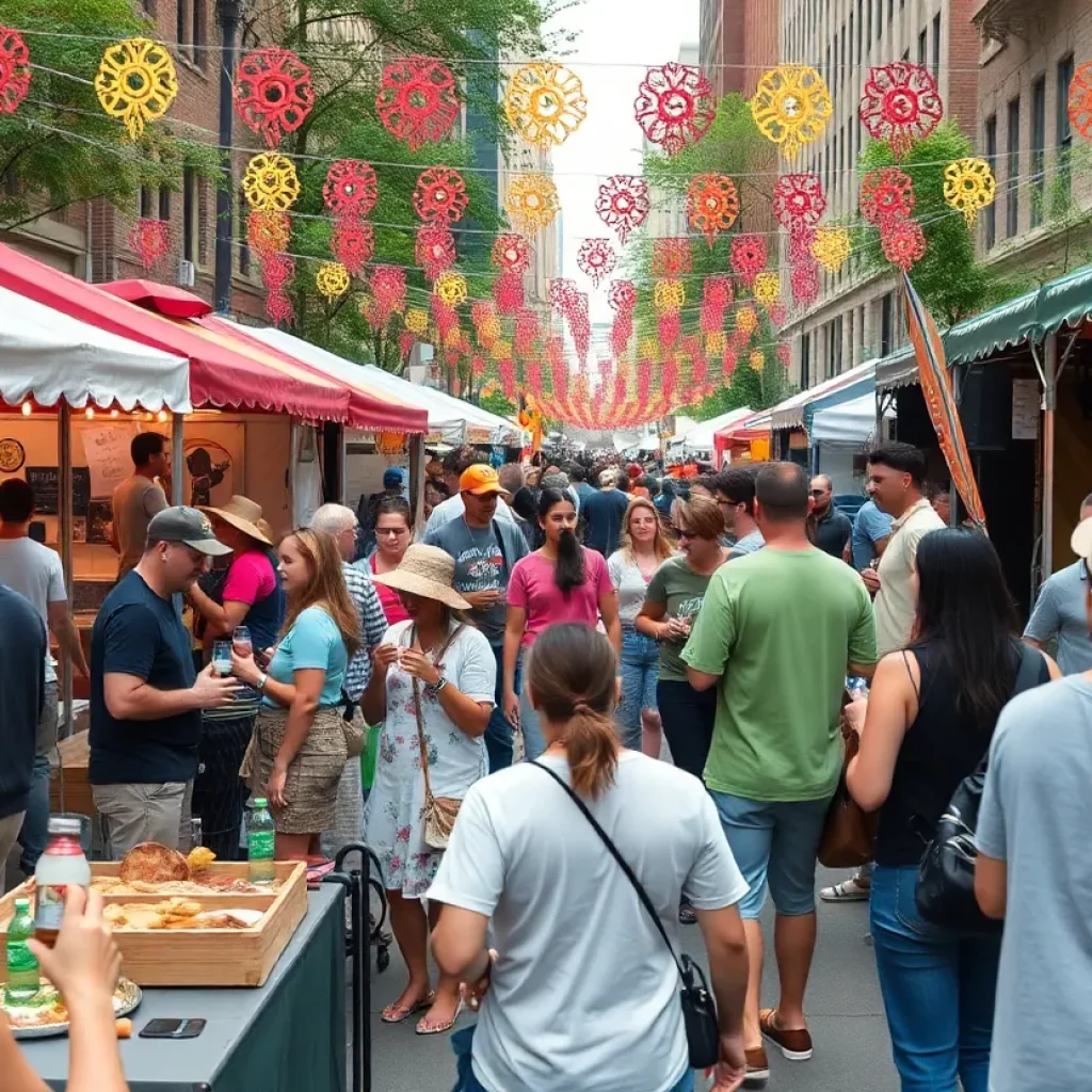 Crowd enjoying festivals in Boston