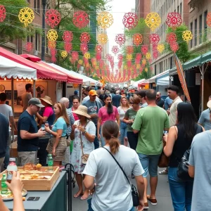 Crowd enjoying festivals in Boston