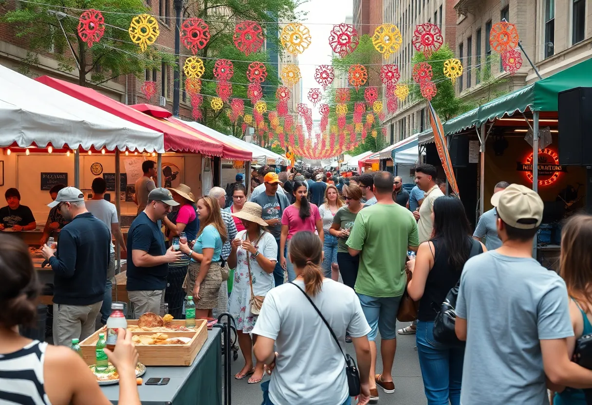 Crowd enjoying festivals in Boston