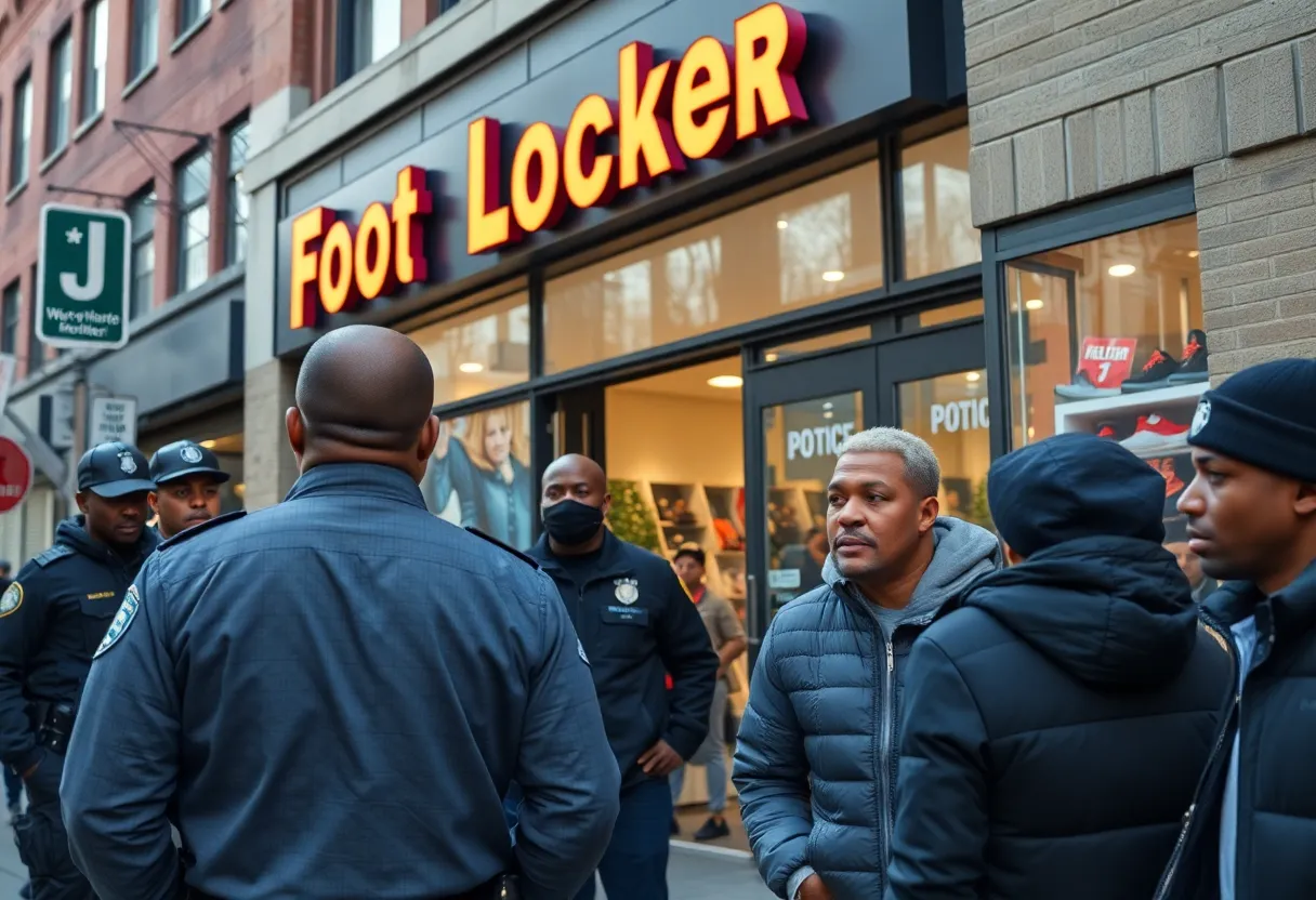 Police investigate armed robbery at Foot Locker in Boston