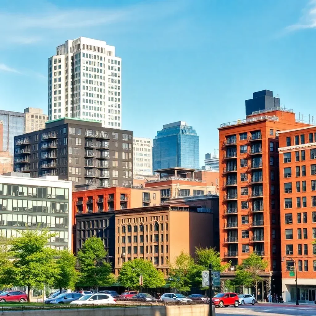 Boston multifamily buildings showcasing urban development.