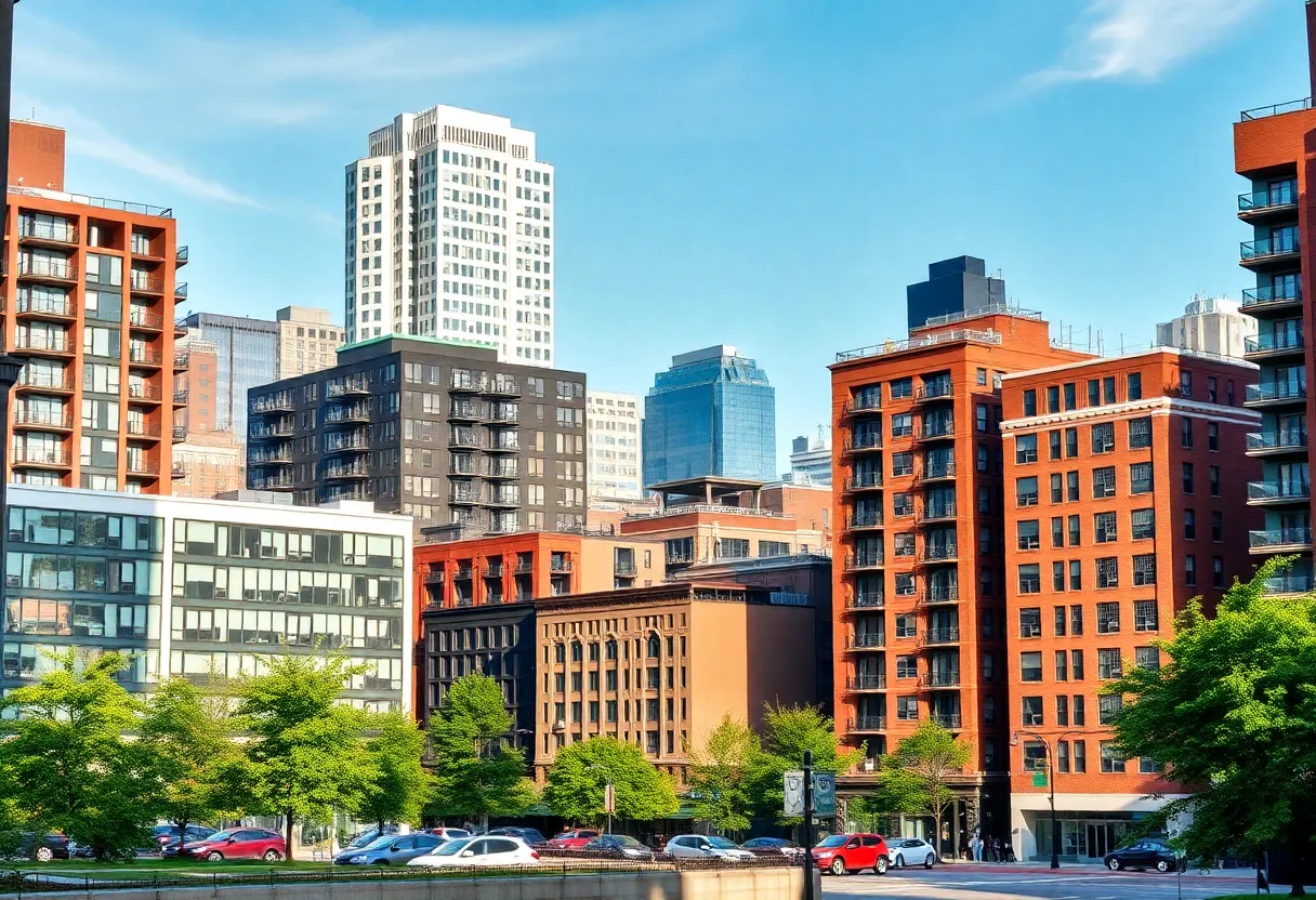 Boston multifamily buildings showcasing urban development.