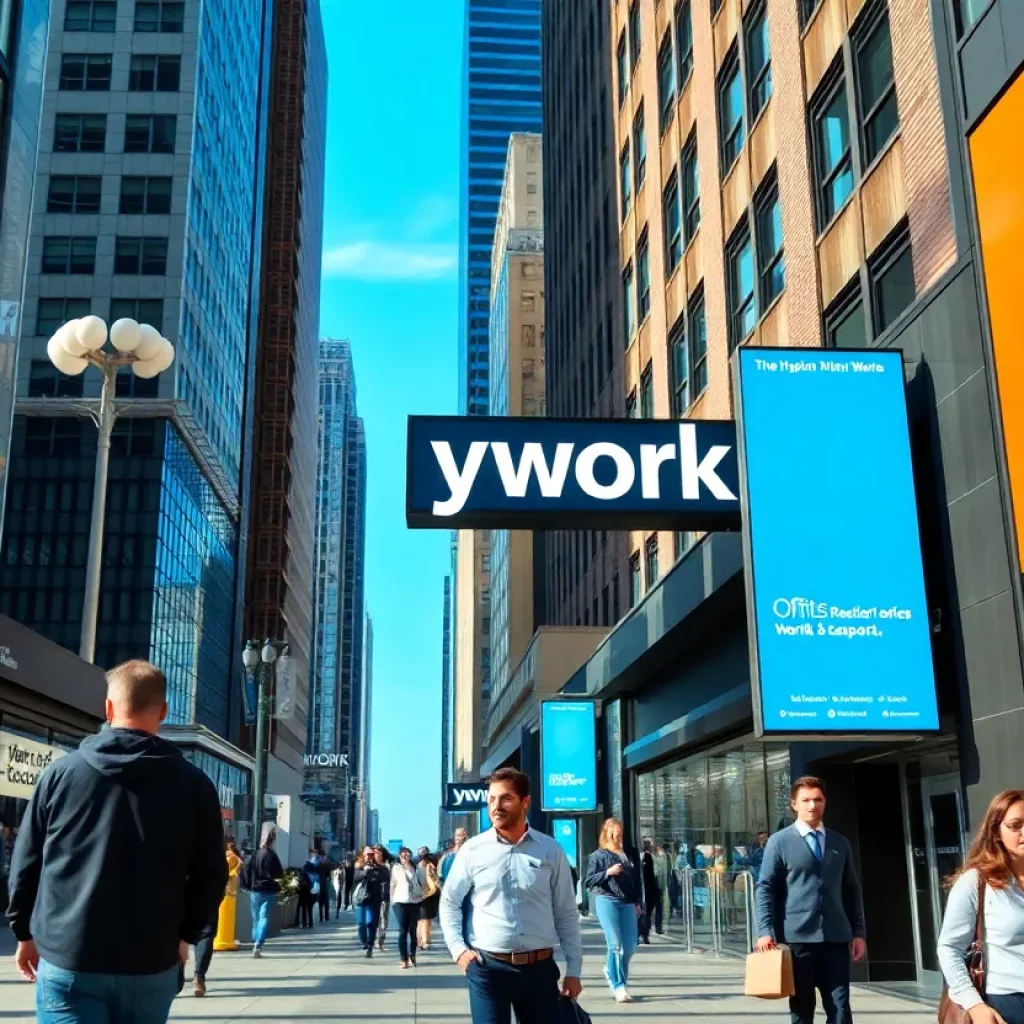 Bustling downtown Boston office area with pedestrians.