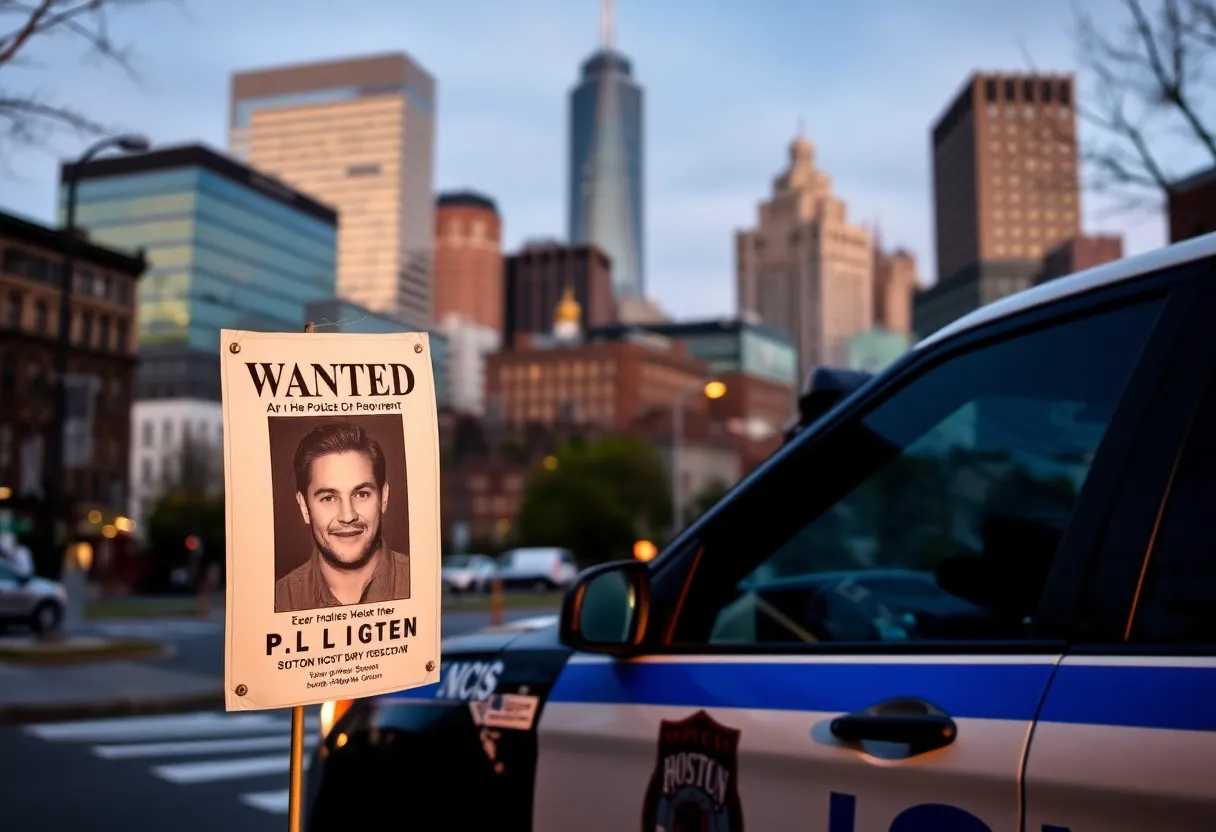 Boston Police illustrating the Most Wanted list