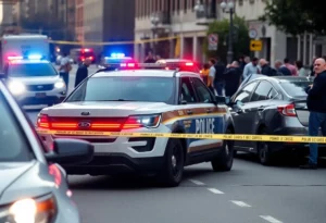 Scene of a multi-car accident involving a police cruiser in Boston's South End.