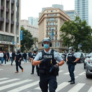 Boston Police responding to incidents on the street