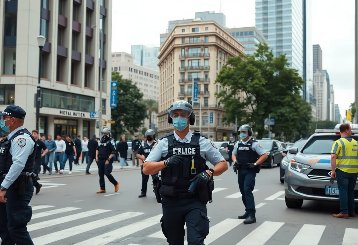 Boston Police responding to incidents on the street
