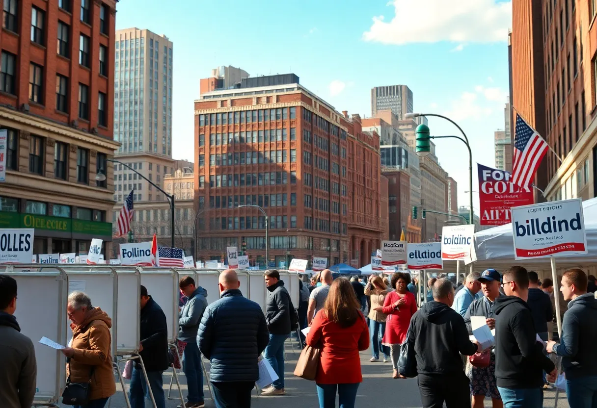 Voters in Boston participating in the preliminary municipal election.