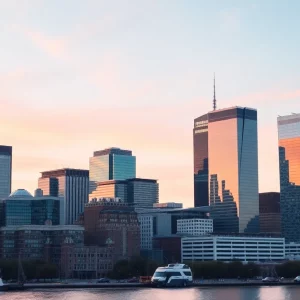Boston skyline featuring modern technology offices and innovation hubs