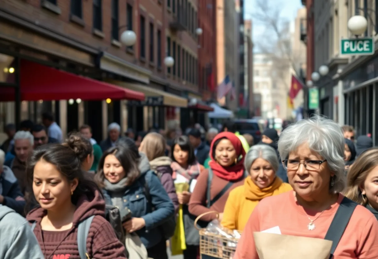Diverse Boston community representation showing concern over SNAP changes