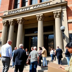 Voters casting their ballots at the Boston City Council election
