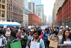 Community members participating in Boston's mayoral election processes