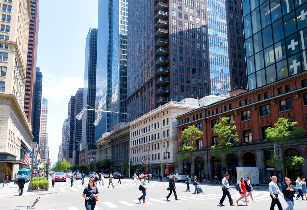 Rendering of proposed skyscrapers in downtown Boston