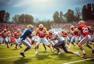 California football team playing against Boston College