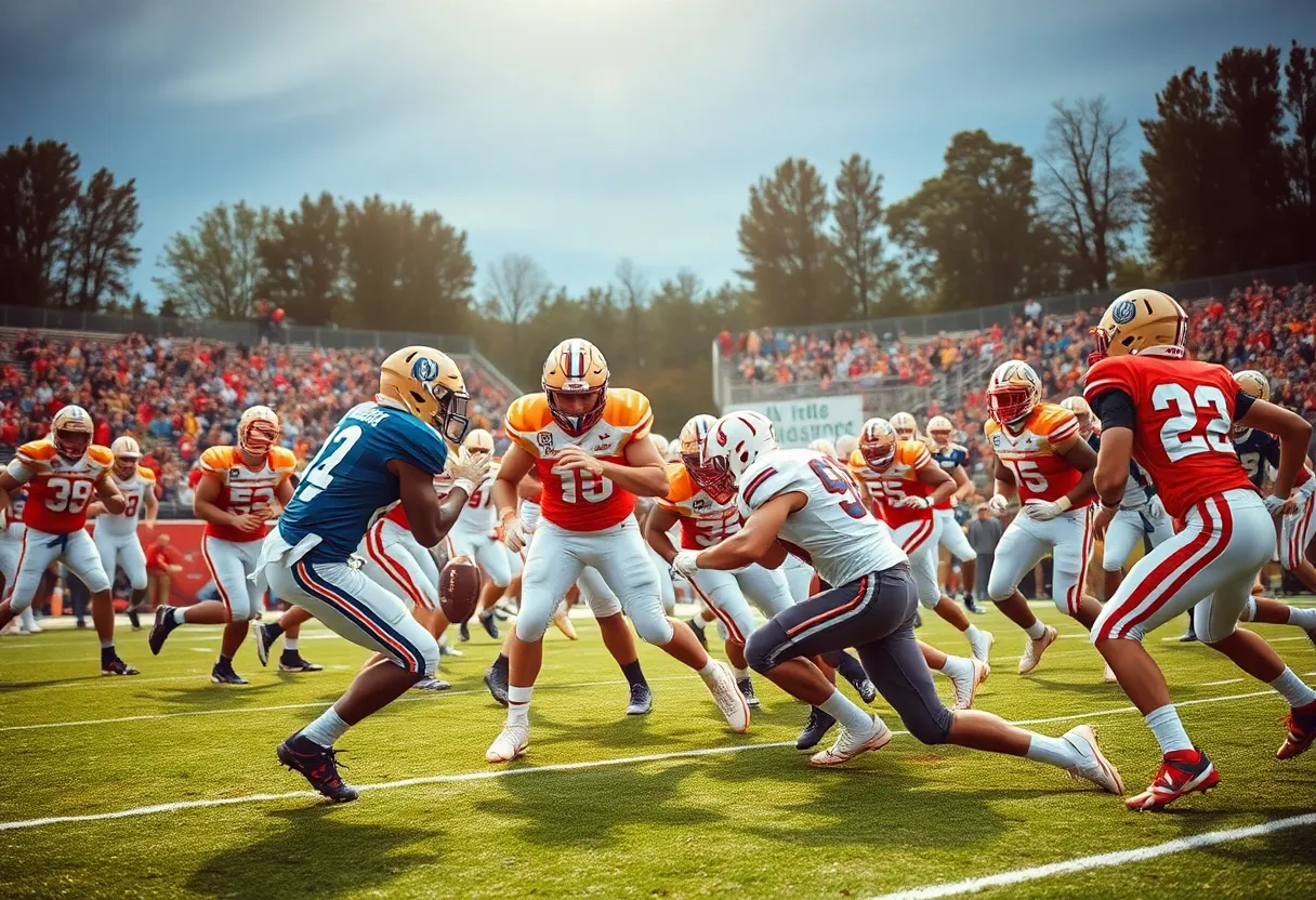 California football team playing against Boston College