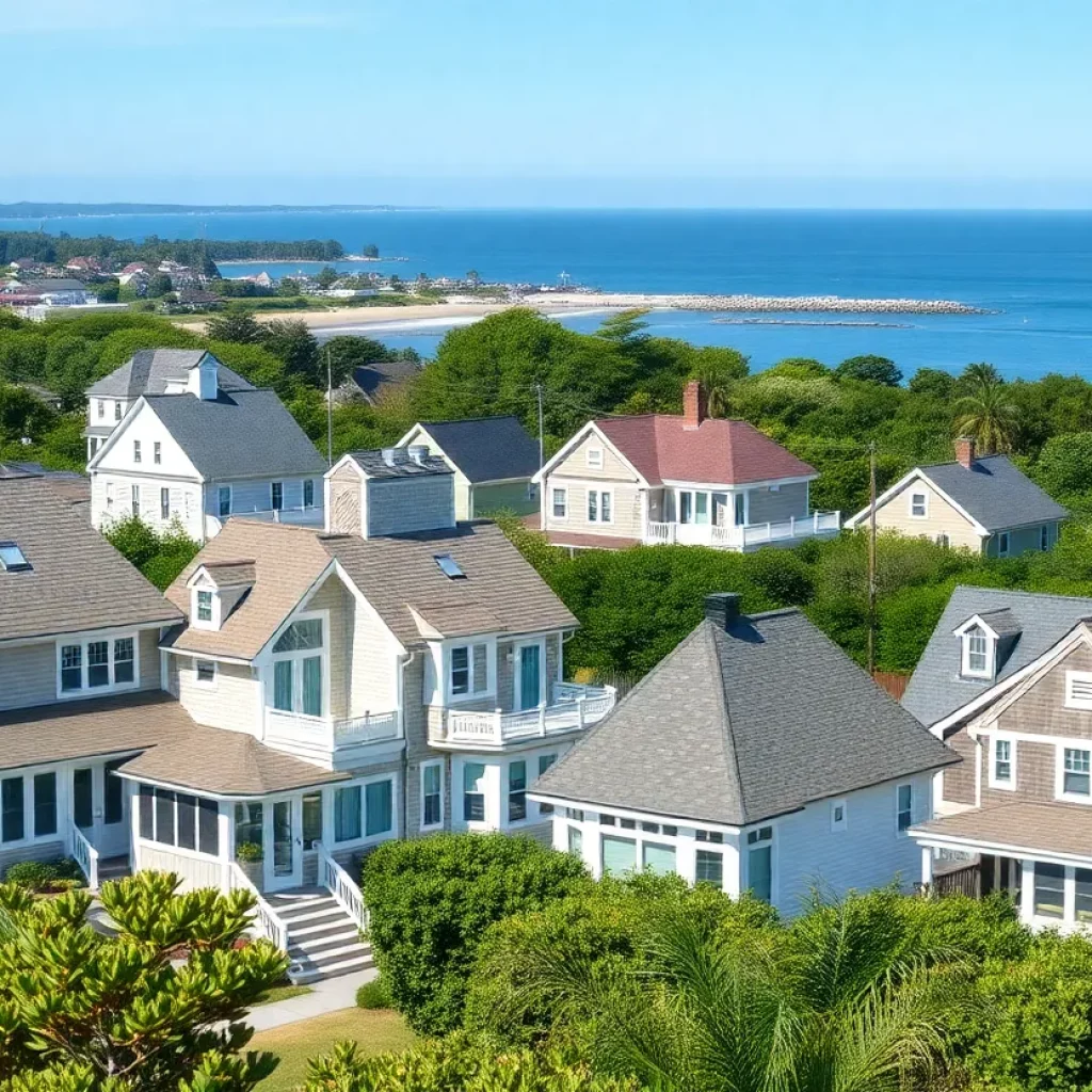 Scenic coastal homes located in Massachusetts