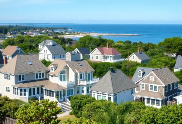Scenic coastal homes located in Massachusetts